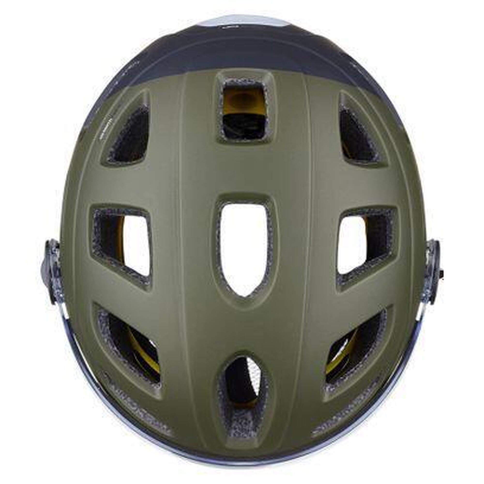 Casque Urbain Cairn Quartz Visor Led Usb Mips Khaki