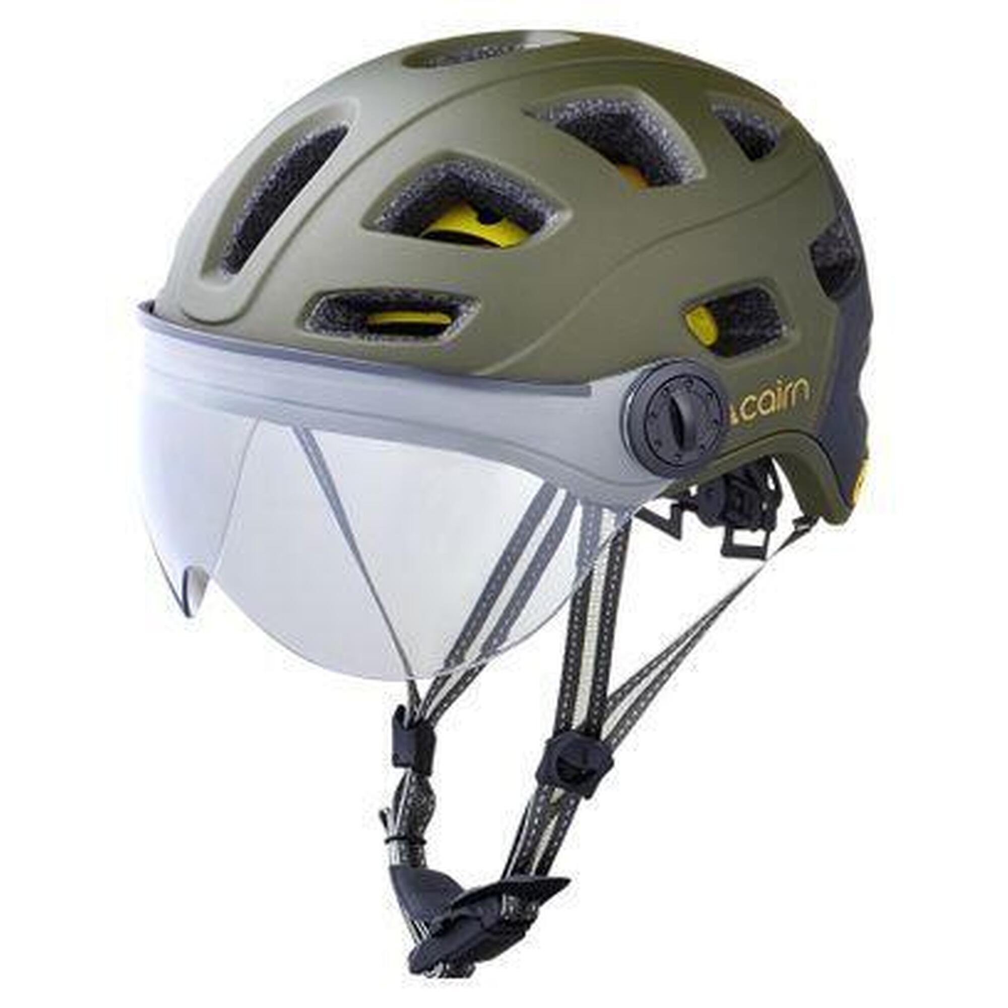 Casque Urbain Cairn Quartz Visor Led Usb Mips Khaki