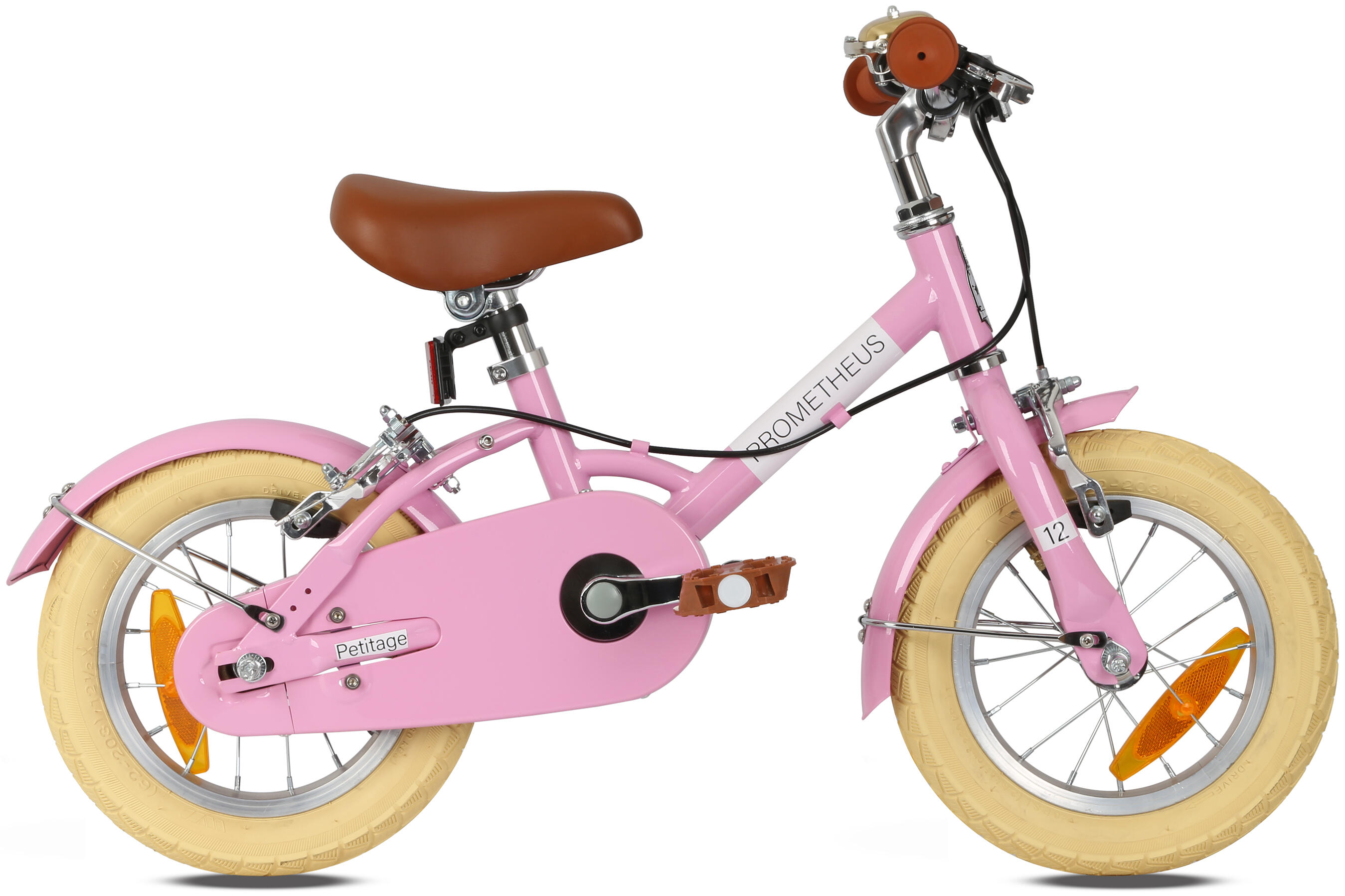 Kinderfahrrad 12 Zoll ab 3 Jahre – Retro/Vintage Look - Felgenbremse & Ständer 2/8