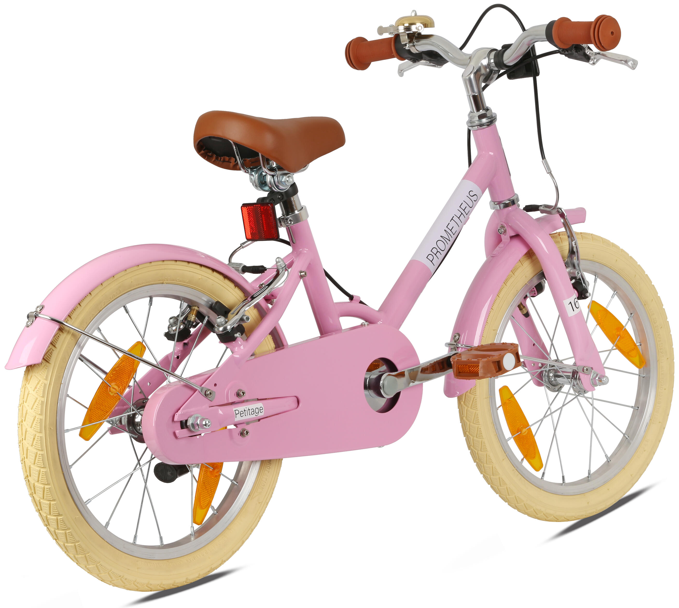 Kinderfahrrad 16 Zoll ab 5 Jahre – Retro/Vintage Look - V-Bremse & Ständer 3/8