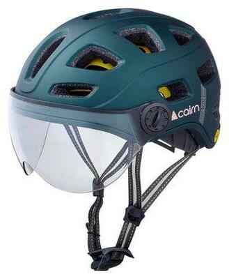 Urban helm cairn quartz visor led usb mips blue metalic
