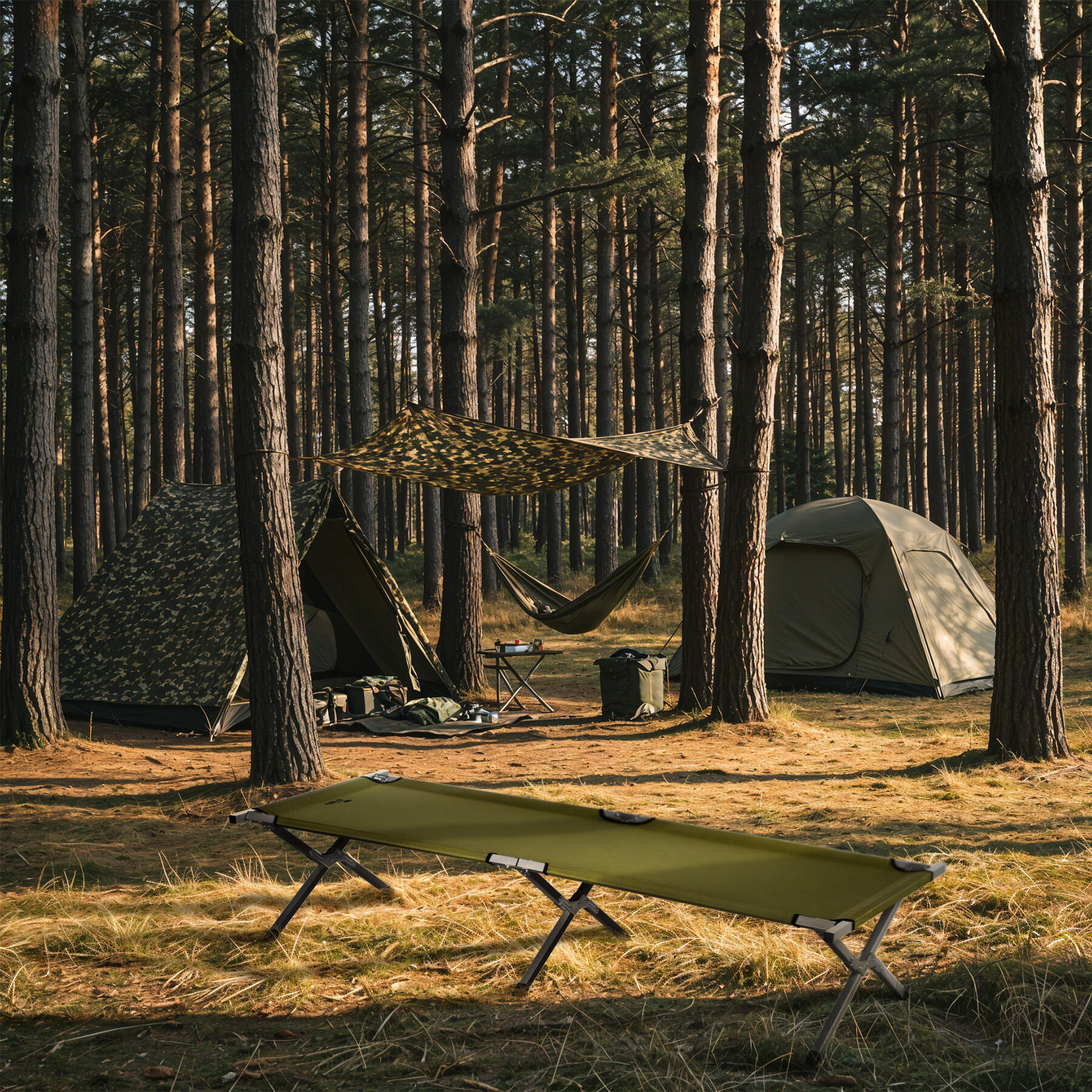Skládací kempingové lehátko NILS Camp NC2756 200 cm 1/7
