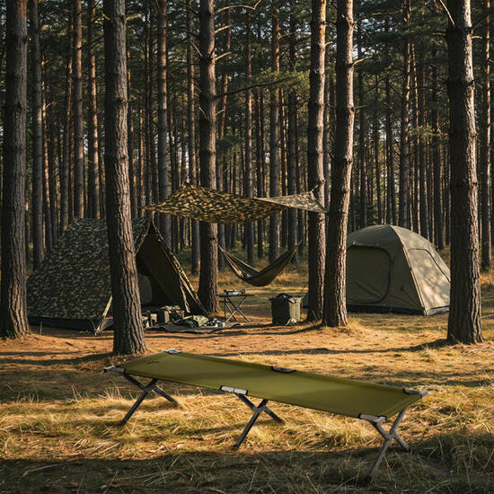 Łóżko polowe turystyczne składane 200 x 60 cm NC2756 NILS CAMP