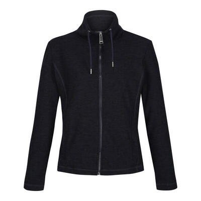 Dames kizmitt marl full zip fleece jacket (marine / zwart)