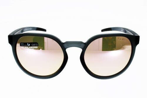 Lunettes de soleil mixte Bollé Merit noir cristal, verres miroités roses 3/4