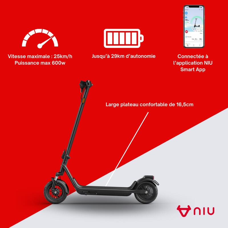 Trottinette électrique KQi 100F|Noir|léger