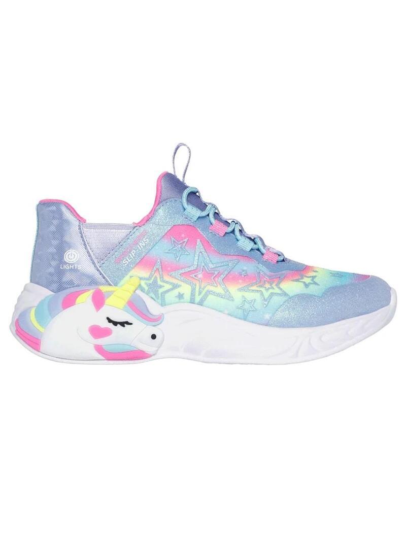 Skechers Unicorn Slip Multicolor Girl's Sneakers. 1/7