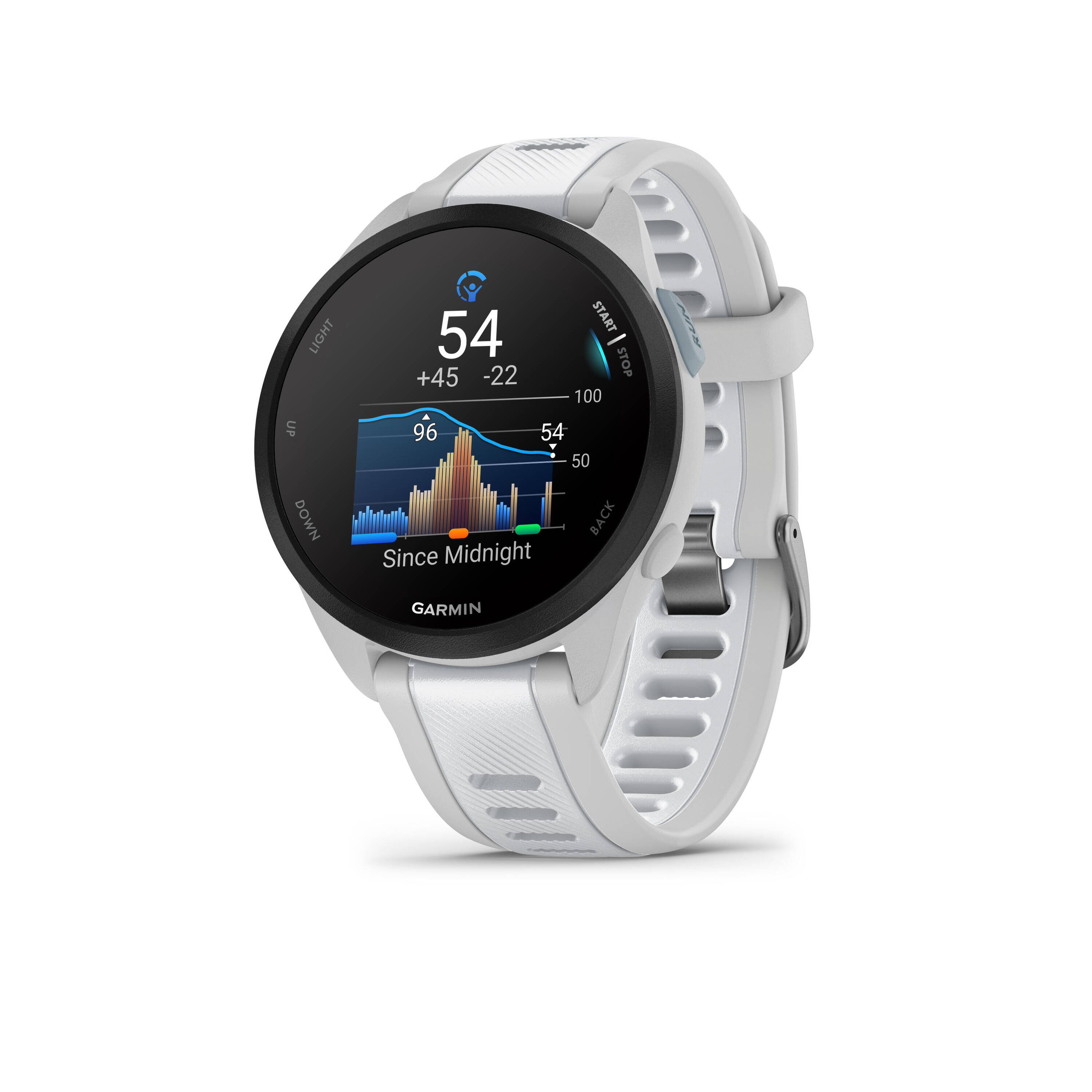 Garmin Forerunner 165, Running Smartwatch, Colorful AMOLED Display,Whitestone -  3