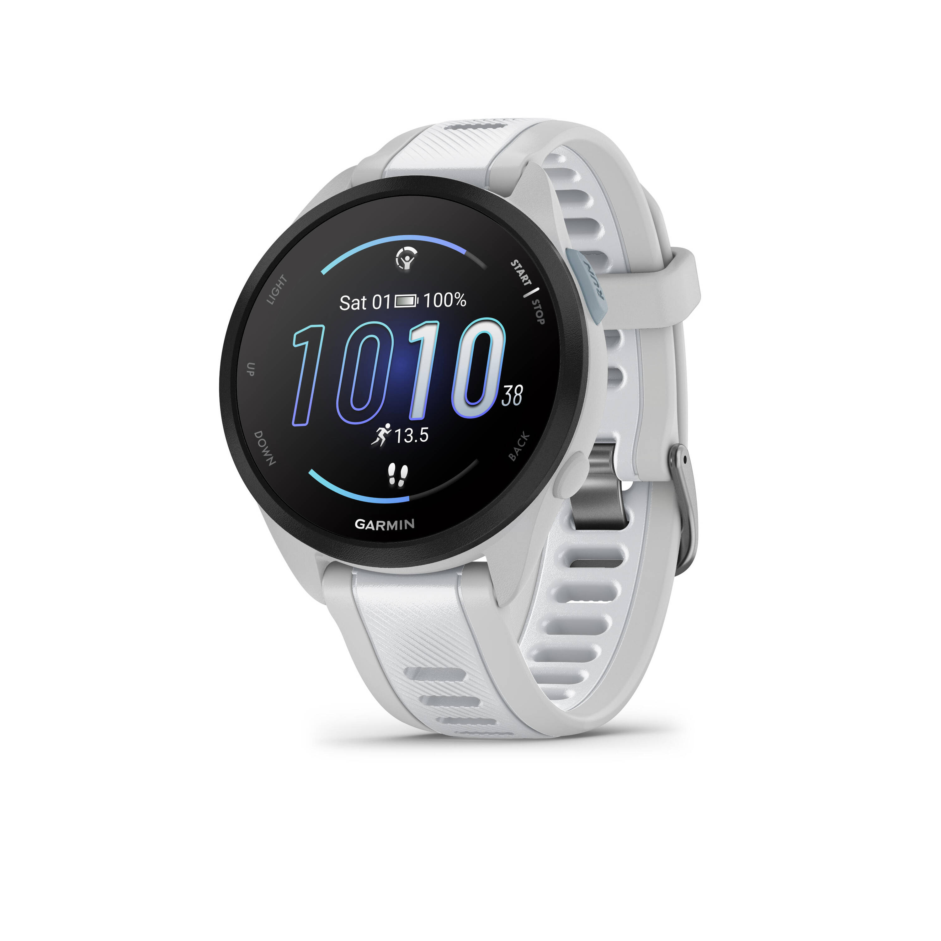 Garmin Forerunner 165, Running Smartwatch, Colorful AMOLED Display,Whitestone -  1