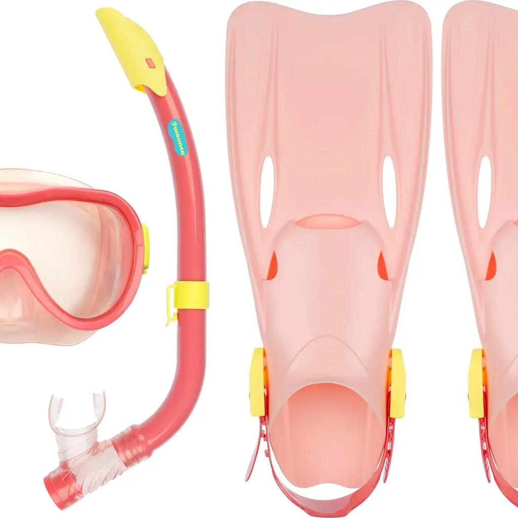 Children's Diving Set / Snorkel Set Mask/Snorkel/Fins - Pink