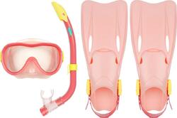 Ensemble de plongée / Ensemble tuba enfant Masque / Tuba / Palmes - Rose
