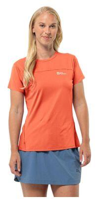 JACK WOLFSKIN Jack Wolfskin Prelight Chill Orange Technisch T-shirt voor dames