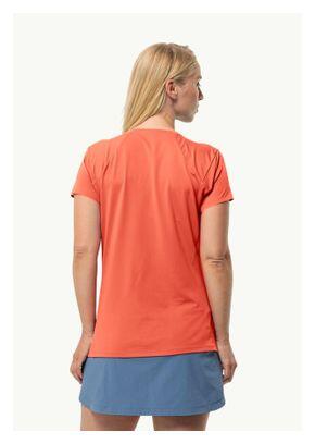 Jack Wolfskin Prelight Chill Orange Technisch T-shirt voor dames 2/3