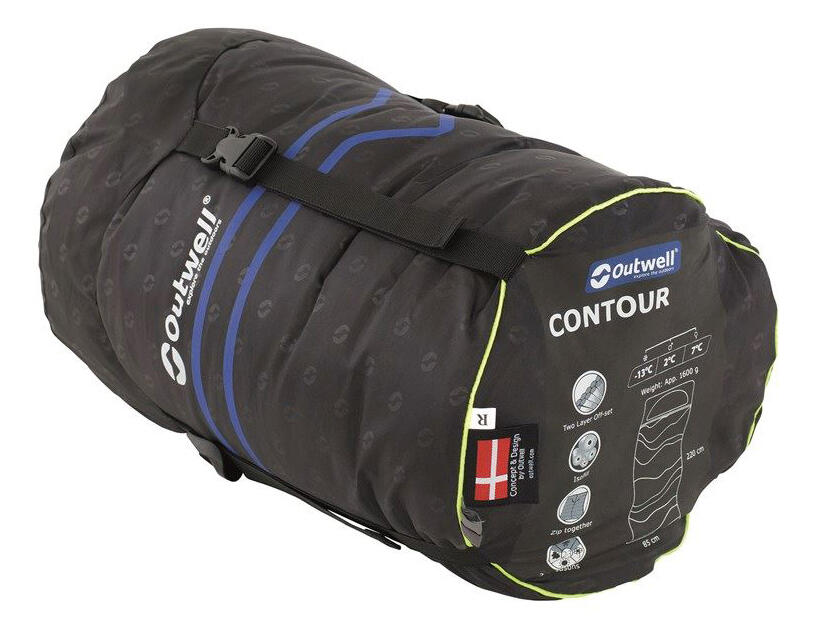 Outwell Contour sac de couchage réversible, 220 cm, midnight black 4/7