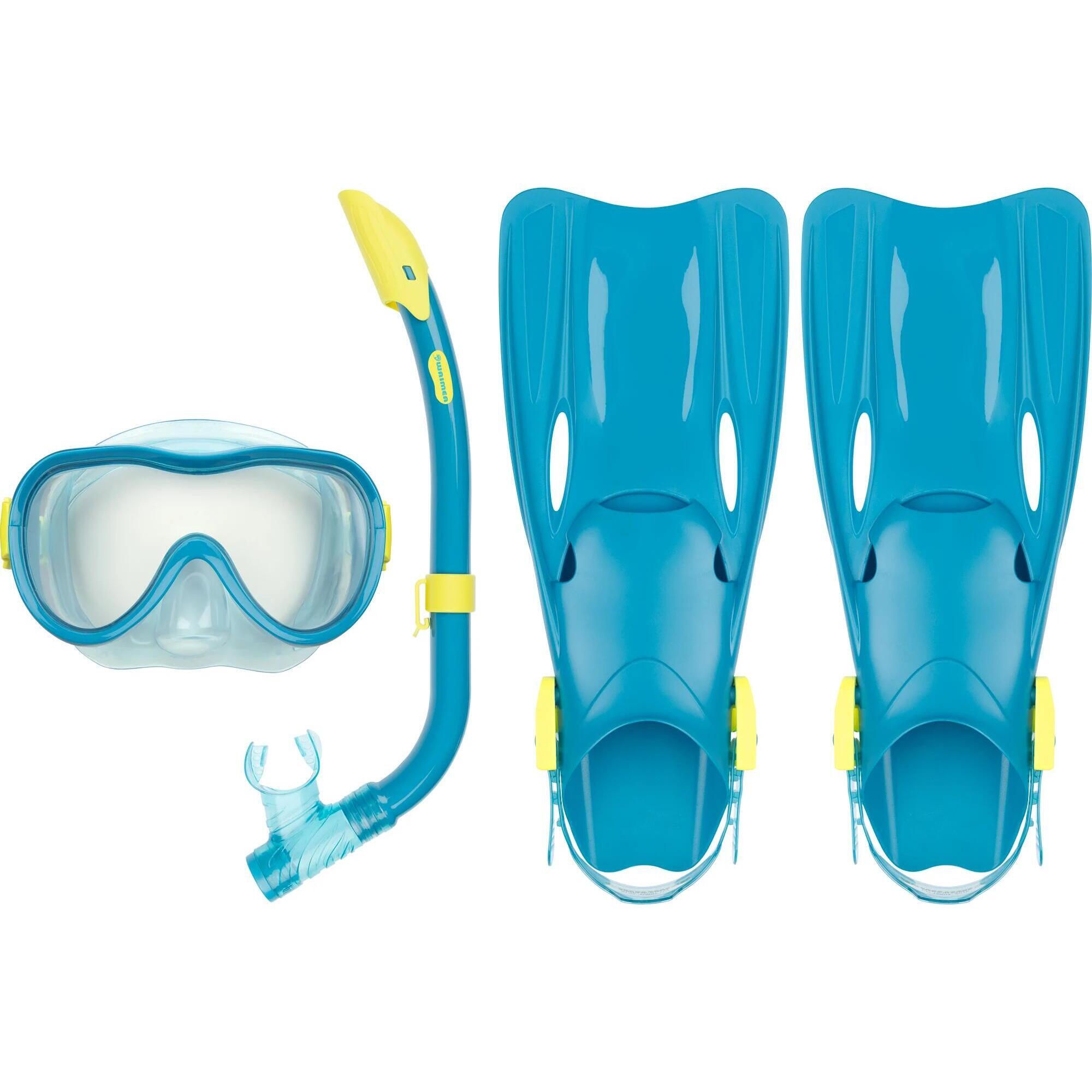 Spinlock - Kit De Plongée Enfant (masque, Tuba, Palmes) - Bleu - Palmes - Bleu - 35/38 - Decathlon