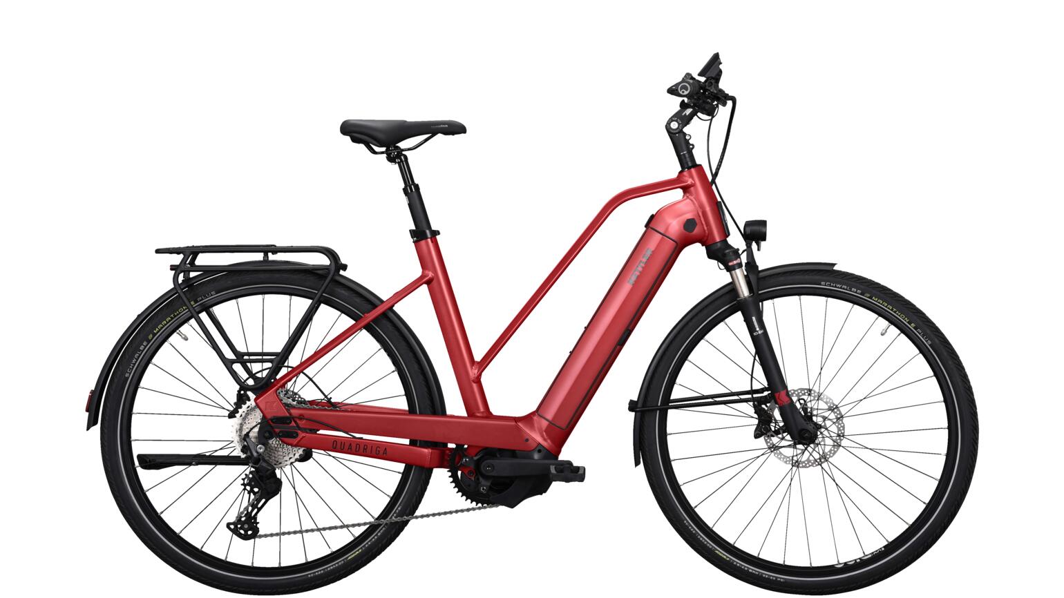 KETTLER E-Bike Quadriga Comp CX11 E-City Trapez 53 cm Rot 28 Zoll