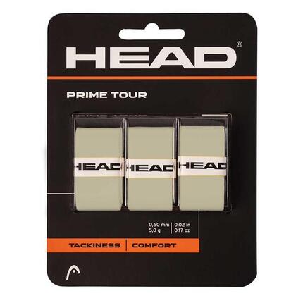 Overgrips HEAD Prime Tour – Pack de 3 unidades (gris)