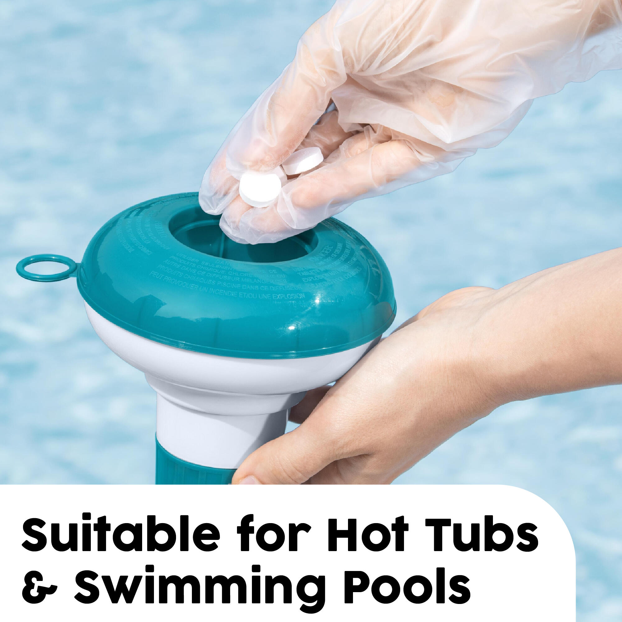 Bestway 5' Floating Pool Chemical Dispenser, Green 2/7
