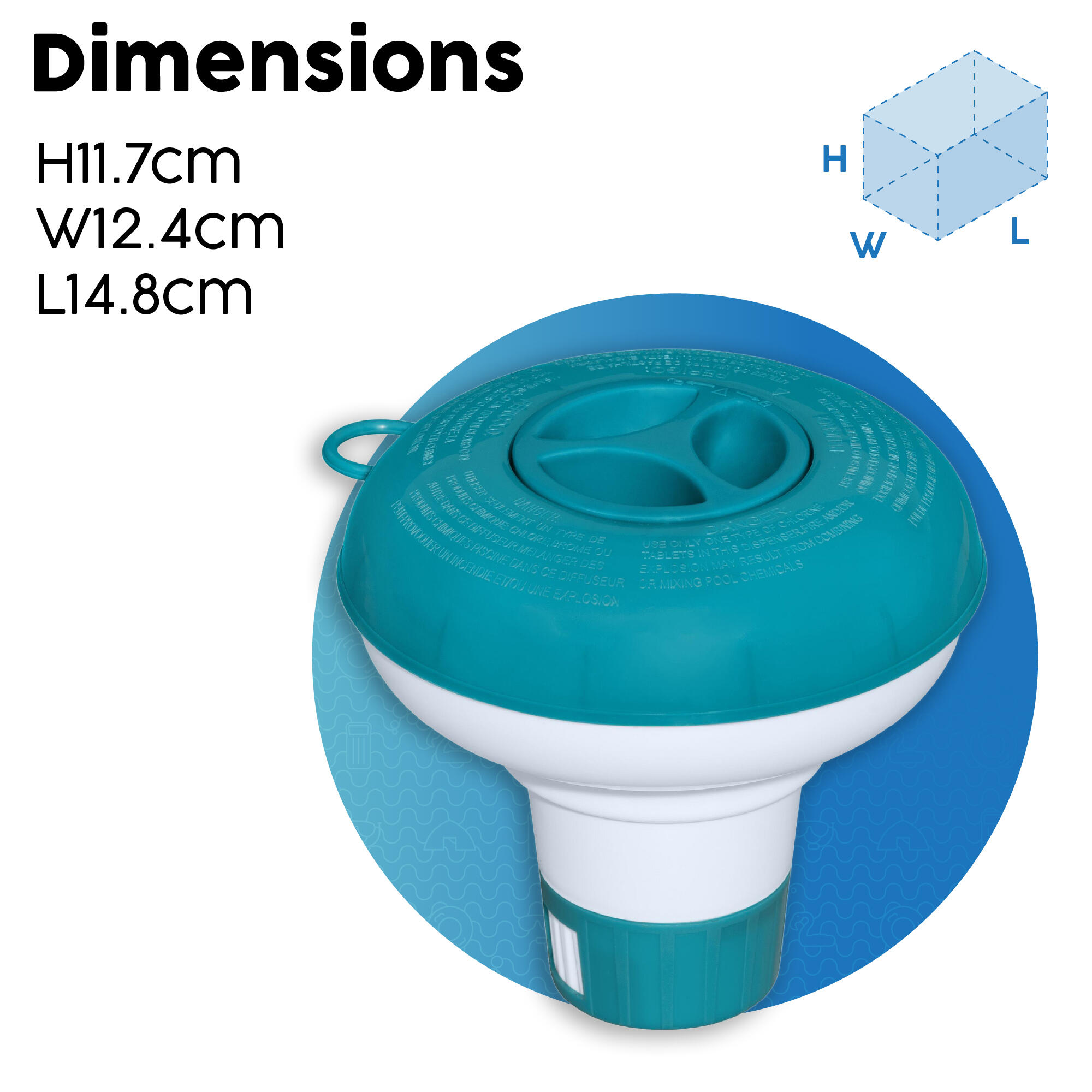 Bestway 5' Floating Pool Chemical Dispenser, Green 6/7