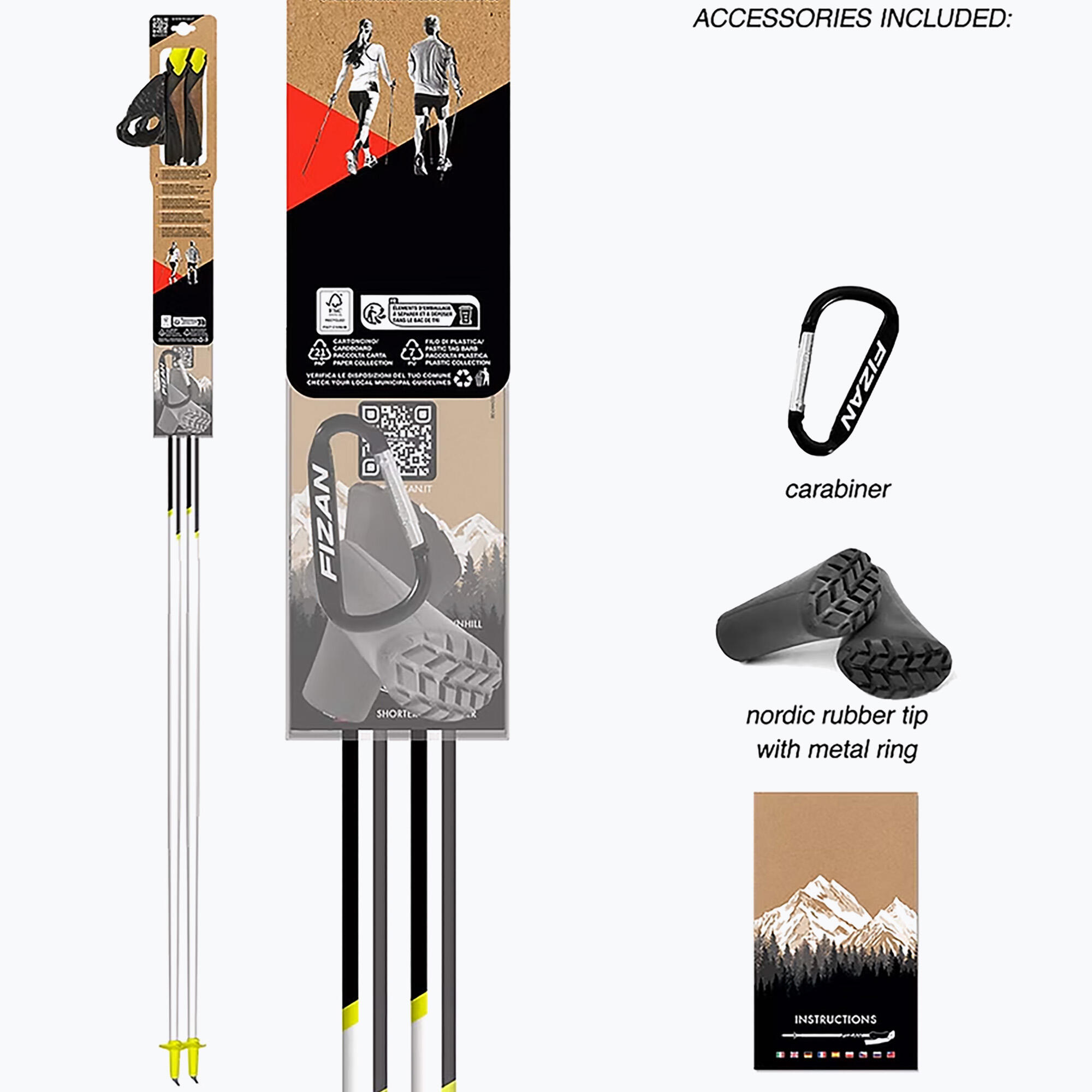 Bastões de nordic walking Fizan Carbon Race 4/5