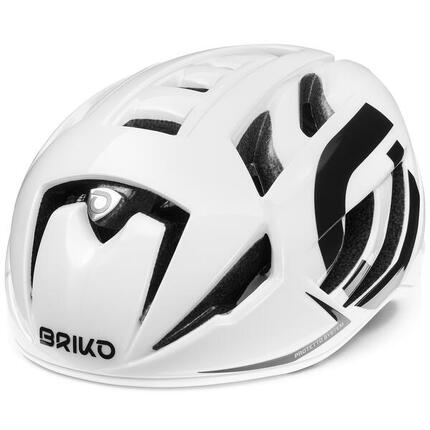 BRIKO Ventus 2.0 Fietshelm Fietshelm GLANZEND WIT - ZWART M
