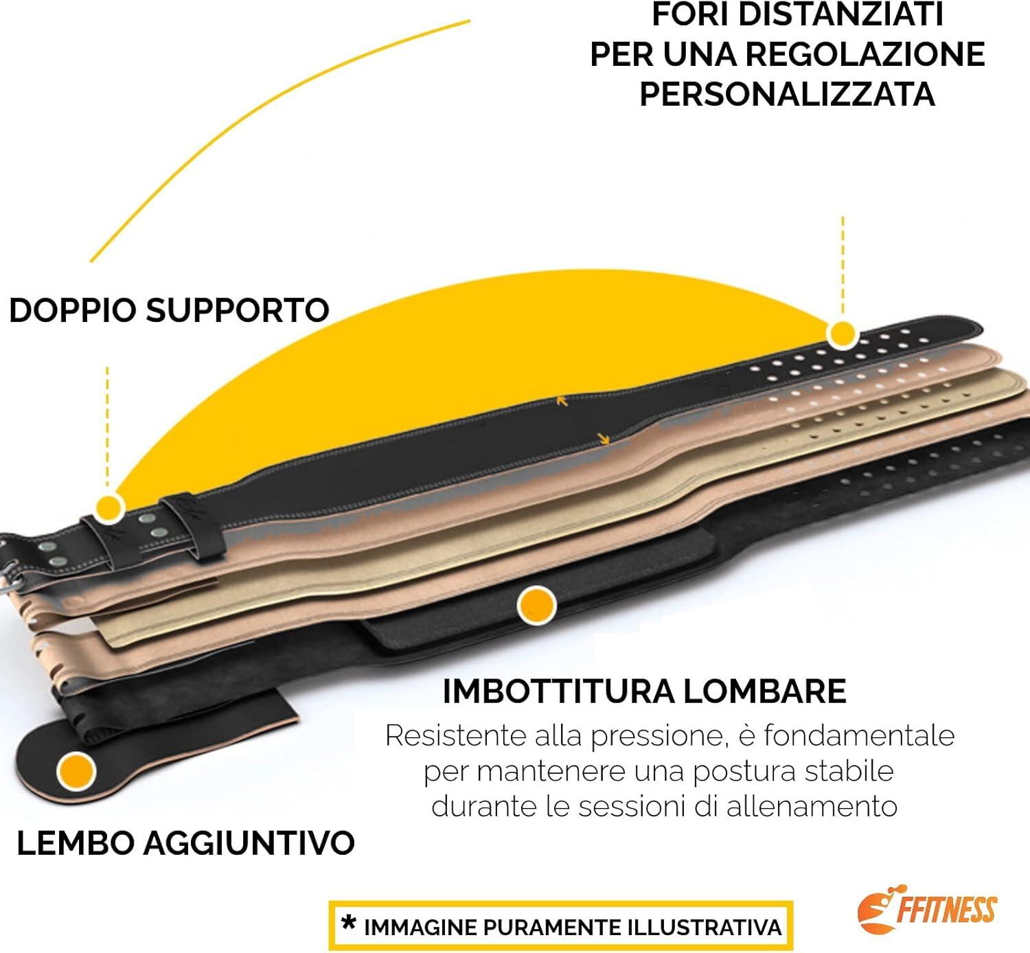 Cintura Palestra Sollevamento Pesi Regolabile FF 3/5