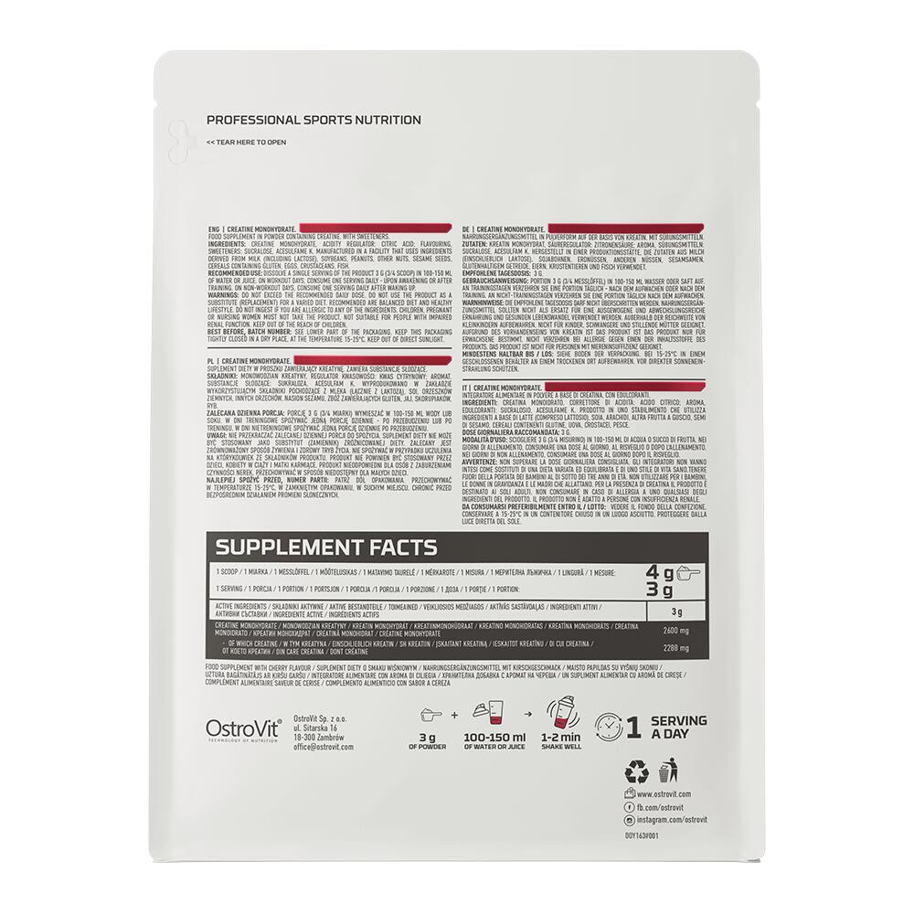 OstroVit Monohydrat Kreatyny 300 g 3/3