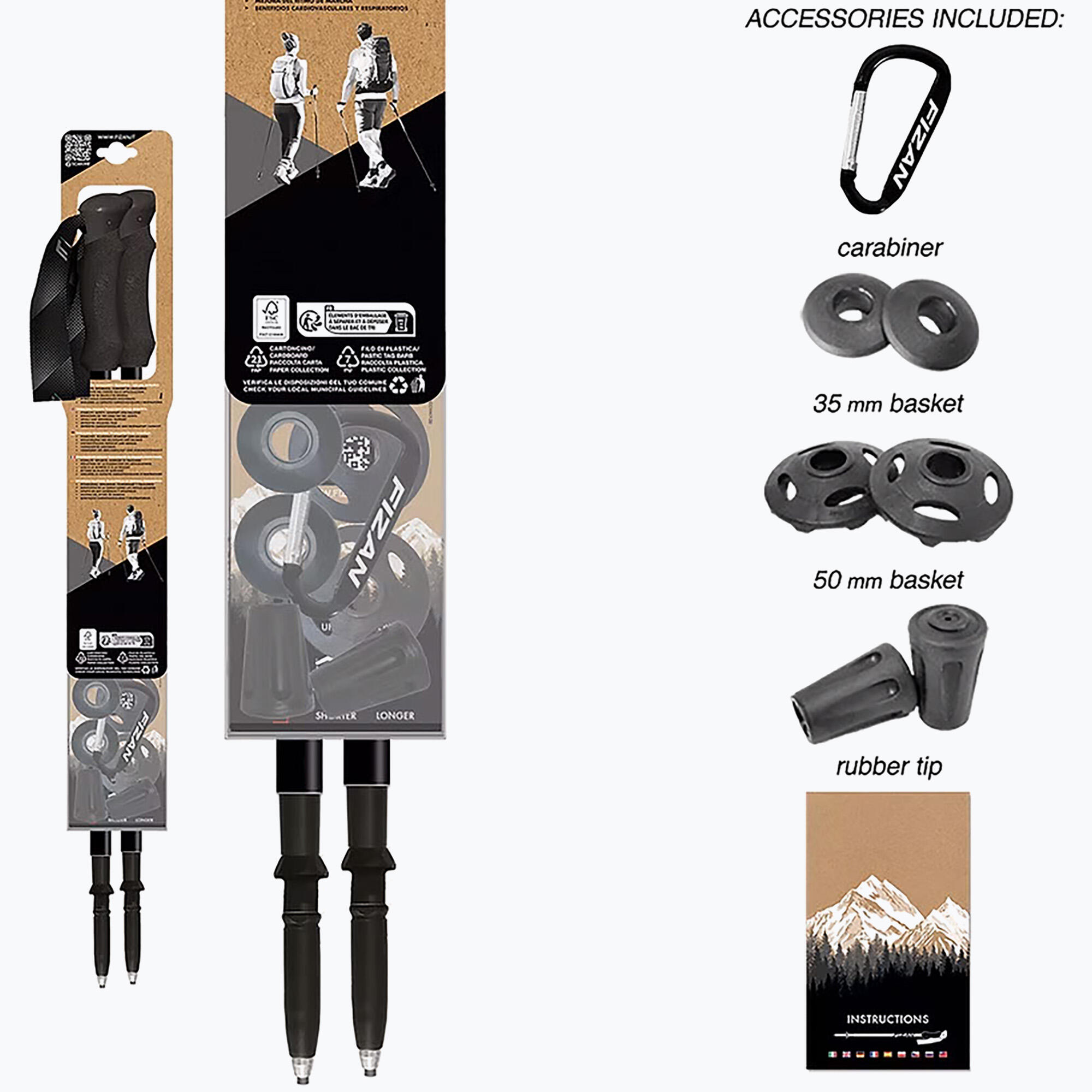 Bâtons de trekking Fizan Compact 4/5