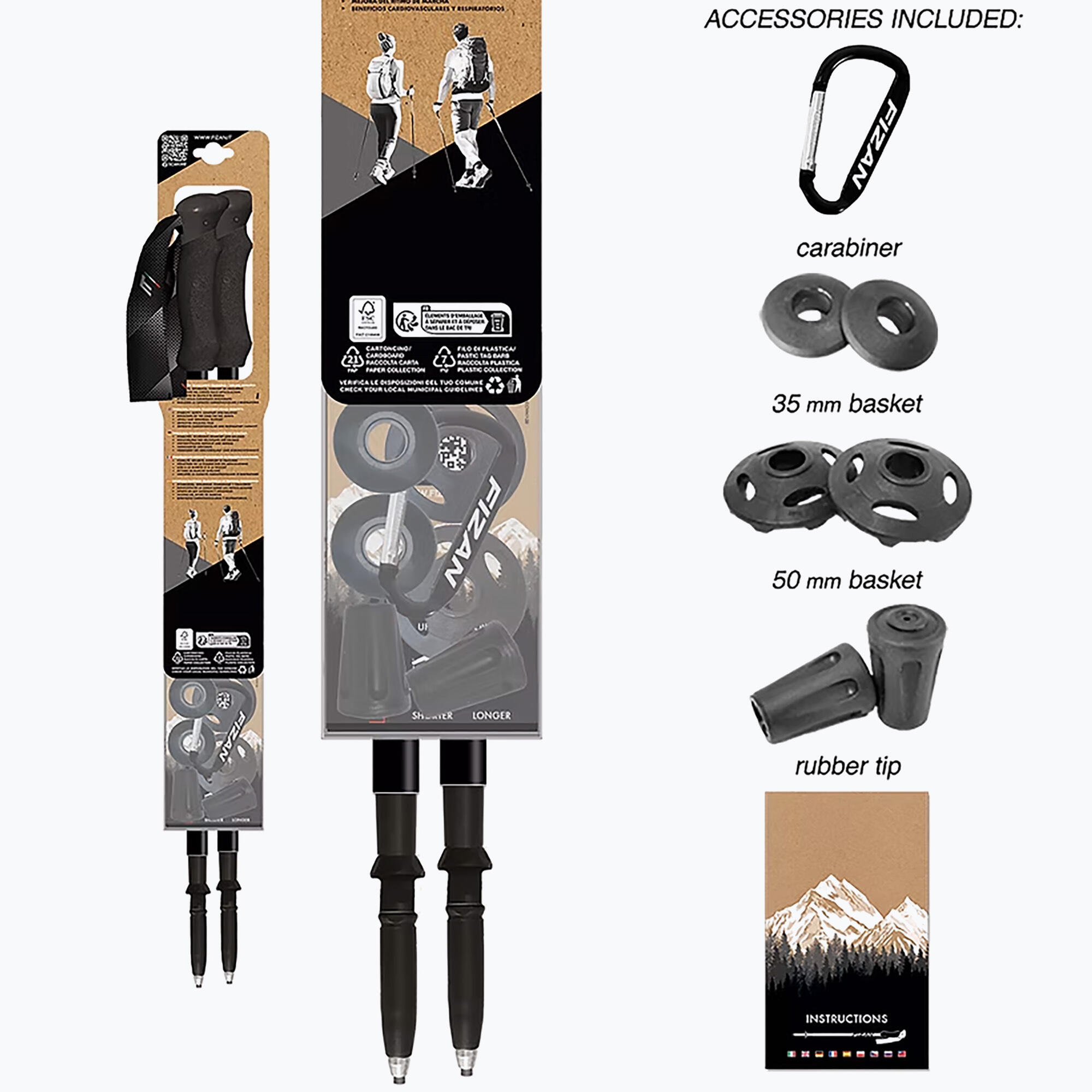 Kije trekkingowe Fizan Compact 4/5