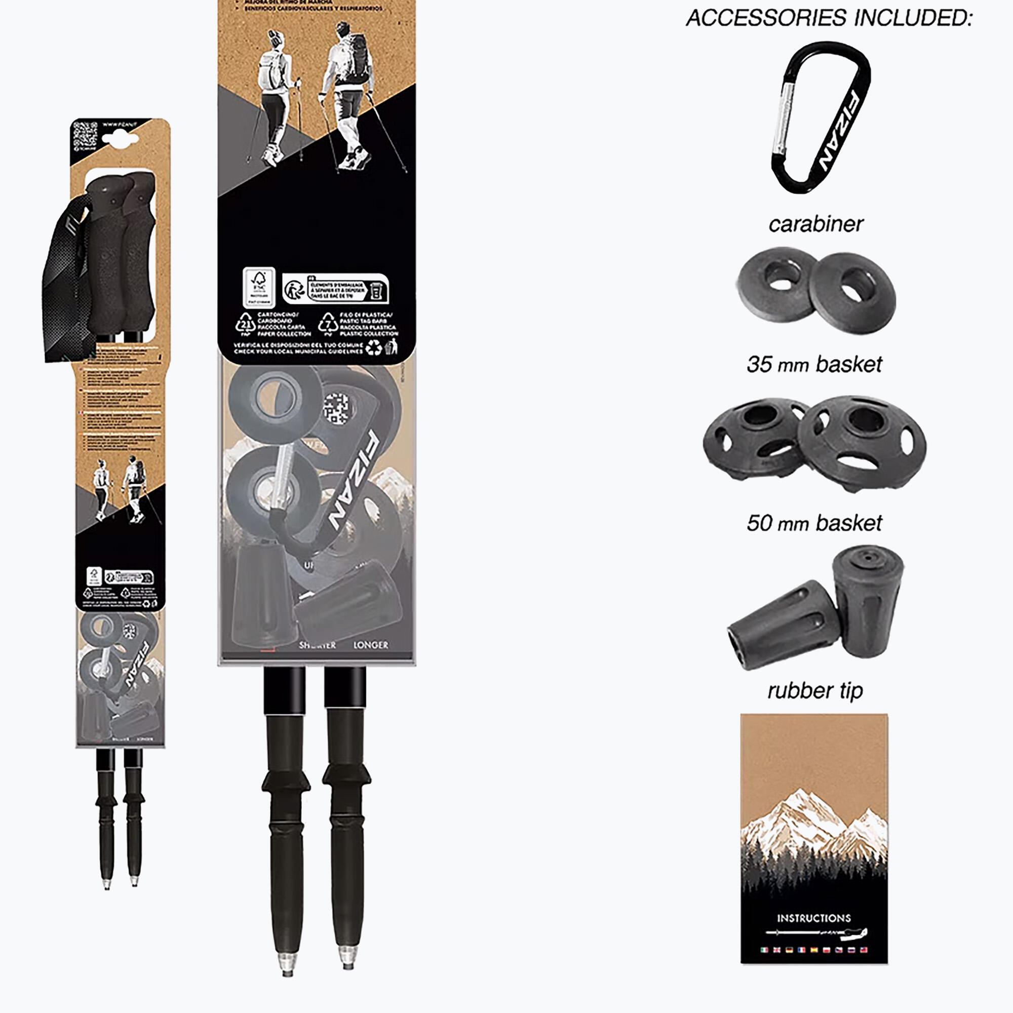 Kije trekkingowe Fizan Compact 4/5