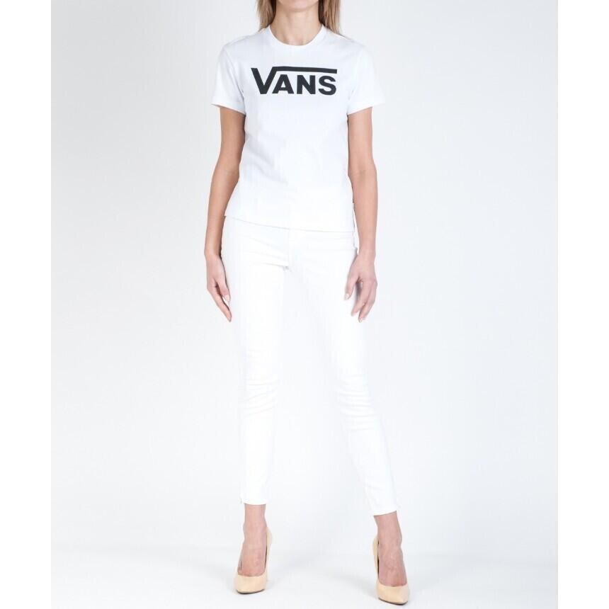 T-Shirt Vans Flying V Crew, Branco, Mulheres 4/4