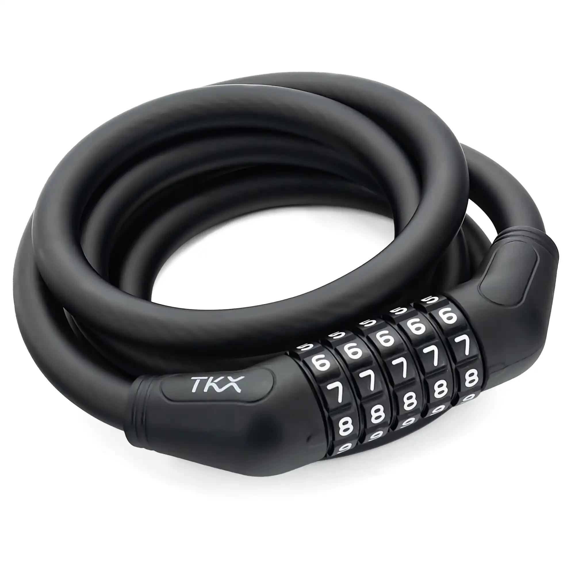 Cadeado de bicicleta espiral combinado TKX 12x1.500 mm