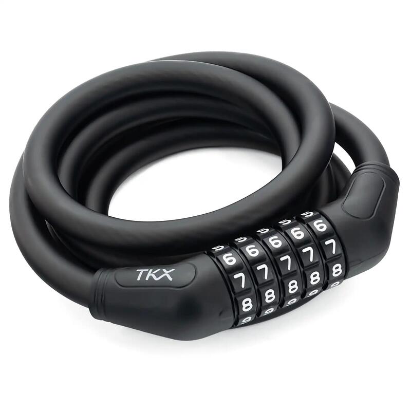 Cadeado de bicicleta espiral combinado TKX 12x1.500 mm