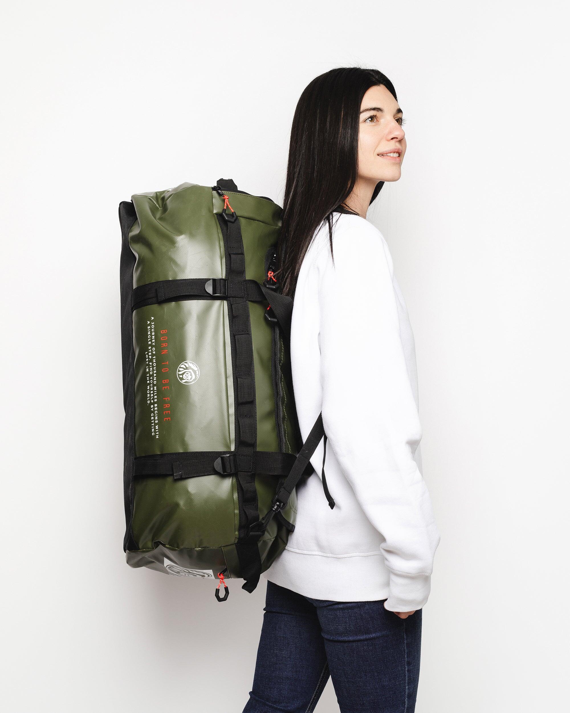 Unisex Mochila 70L Impermeable Viaje Latitud Verde 6/7