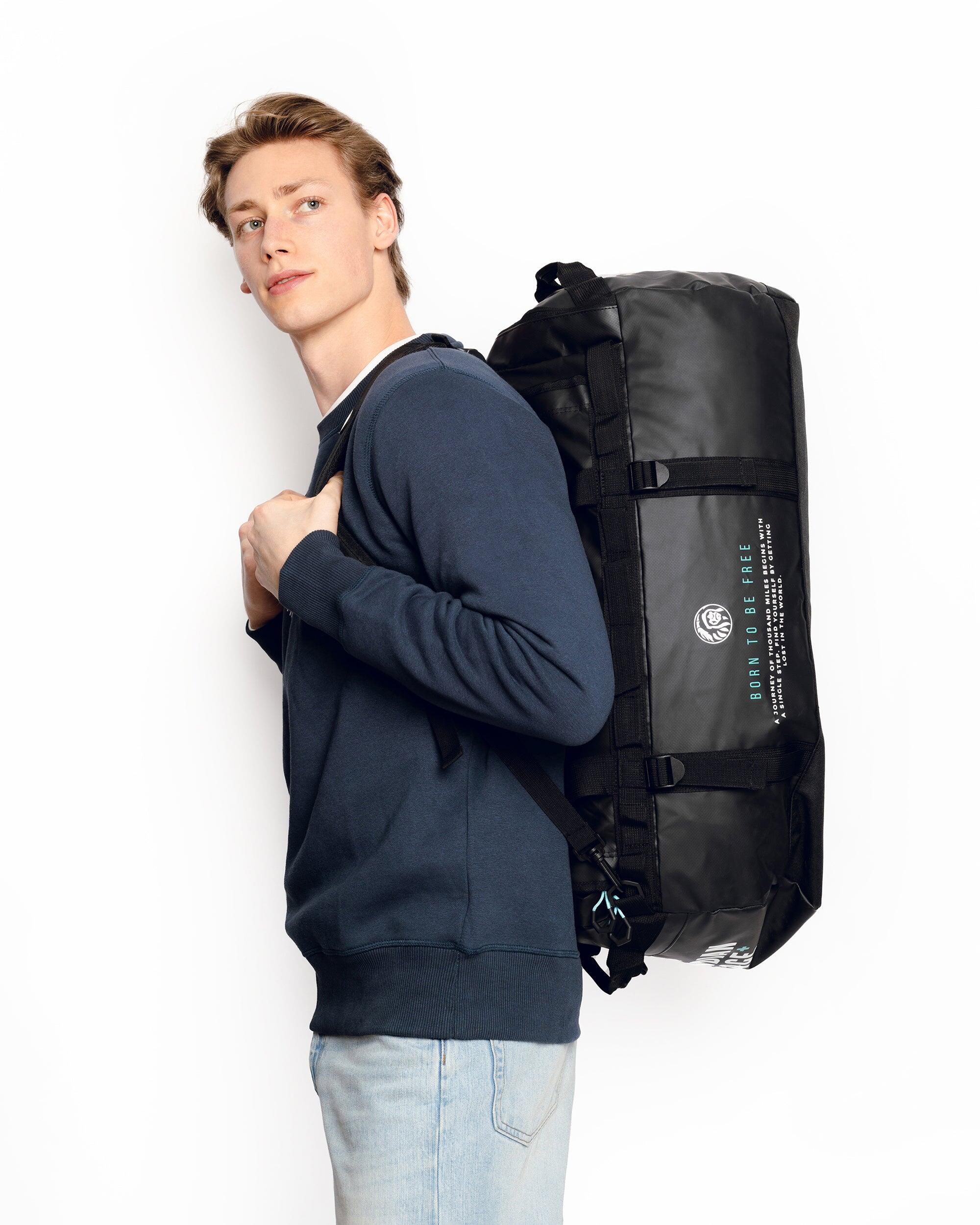 Unisex Mochila 70L Impermeable Viaje Latitud Negro 6/7