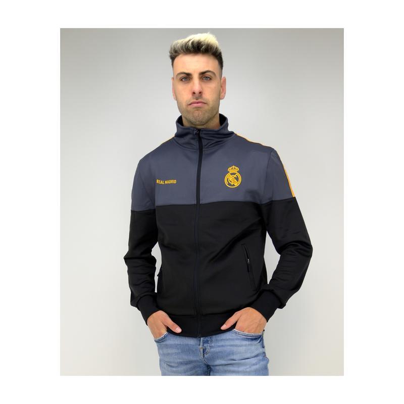 Cardigan Real Madrid premium negru și auriu - 2XL