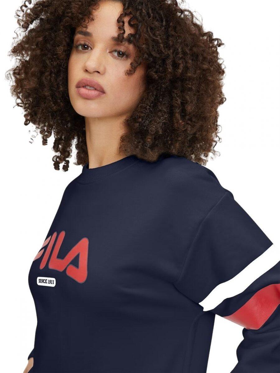 Bluza damska turystyczna Fila Latur Graphic Crew Sweat granatowa 5/5