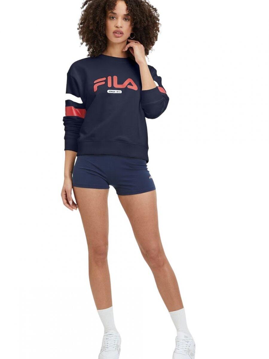 Bluza damska turystyczna Fila Latur Graphic Crew Sweat granatowa 4/5