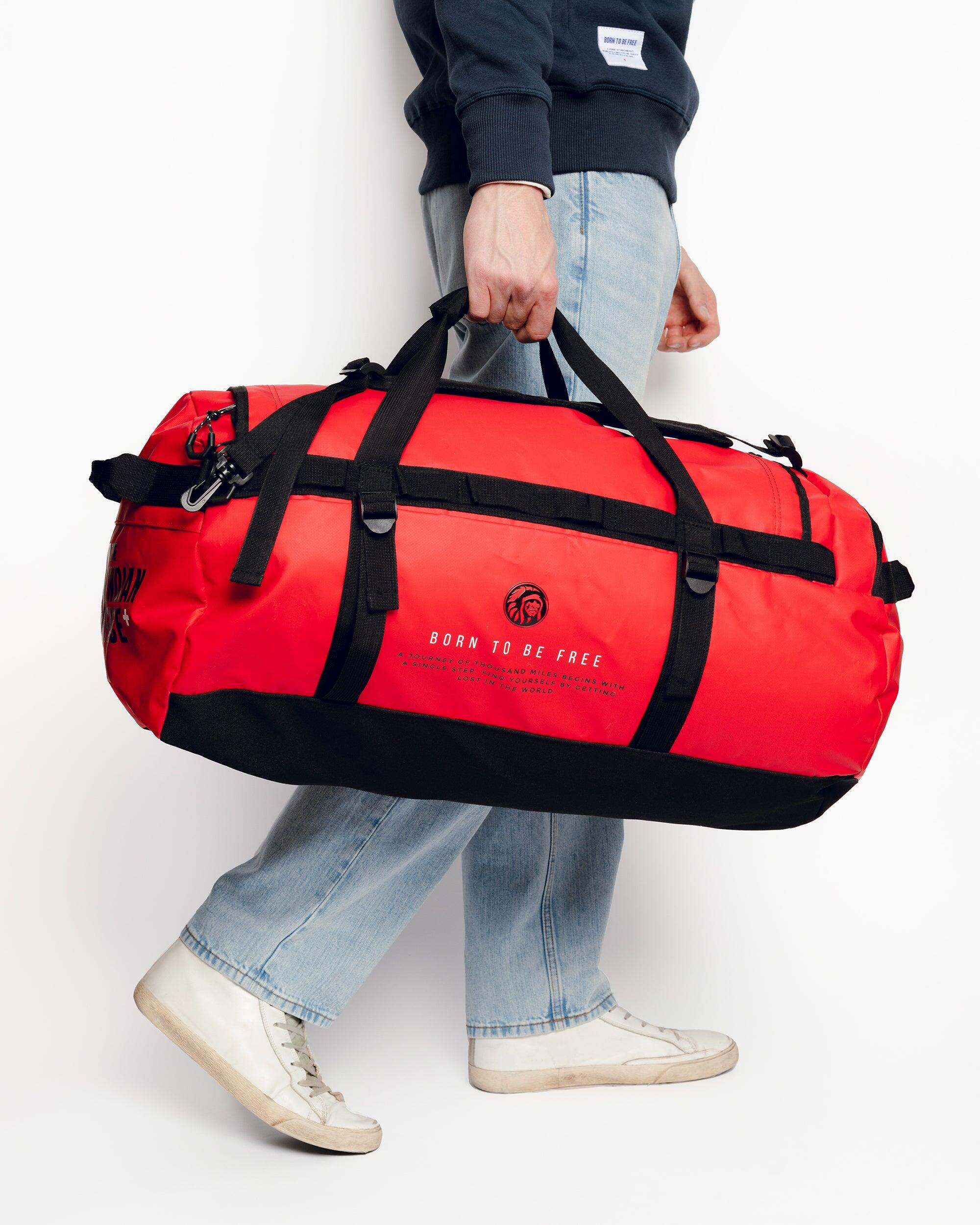 Unisex Mochila 70L Impermeable Viaje Latitud Rojo 5/7