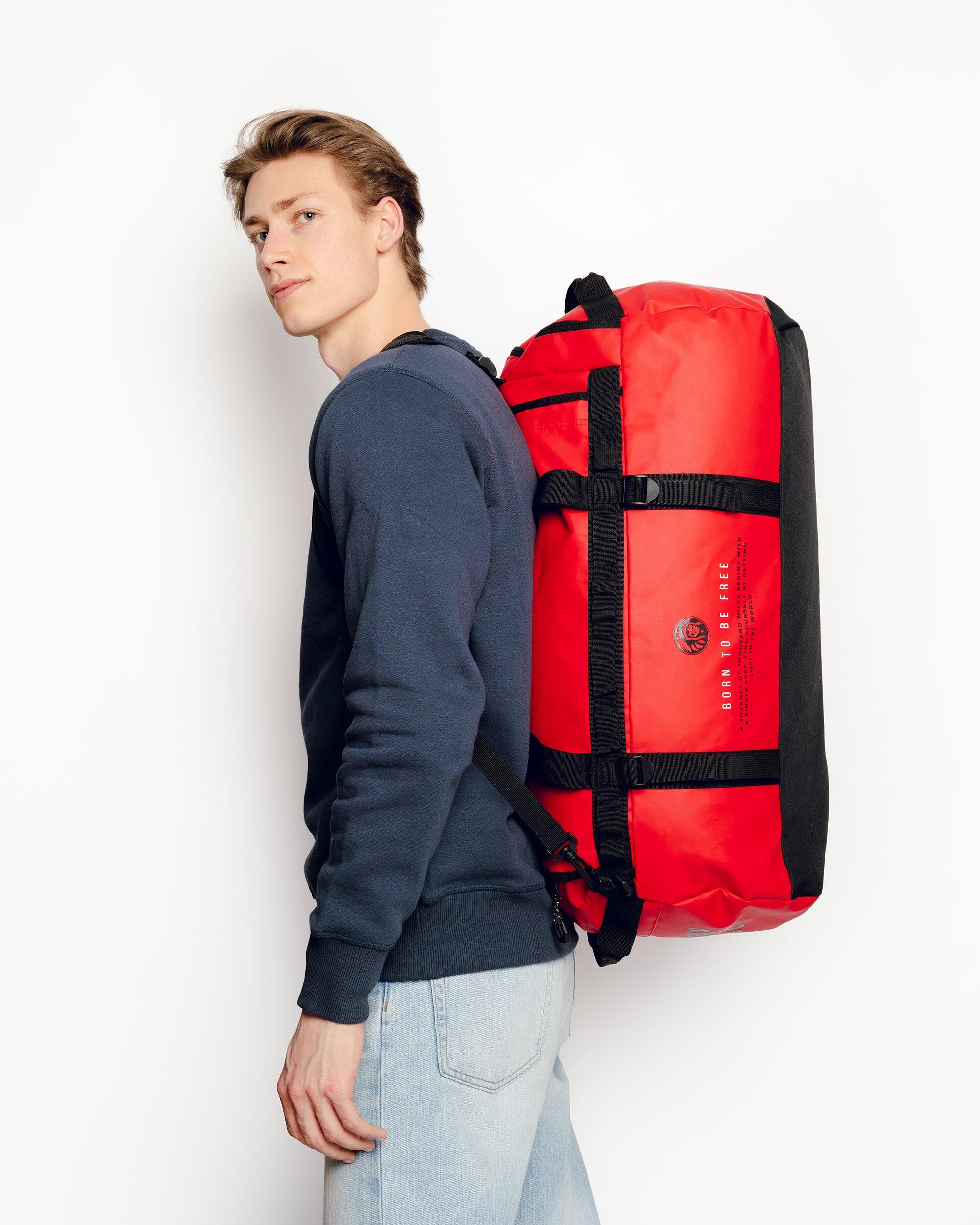 Unisex Mochila 70L Impermeable Viaje Latitud Rojo 6/7