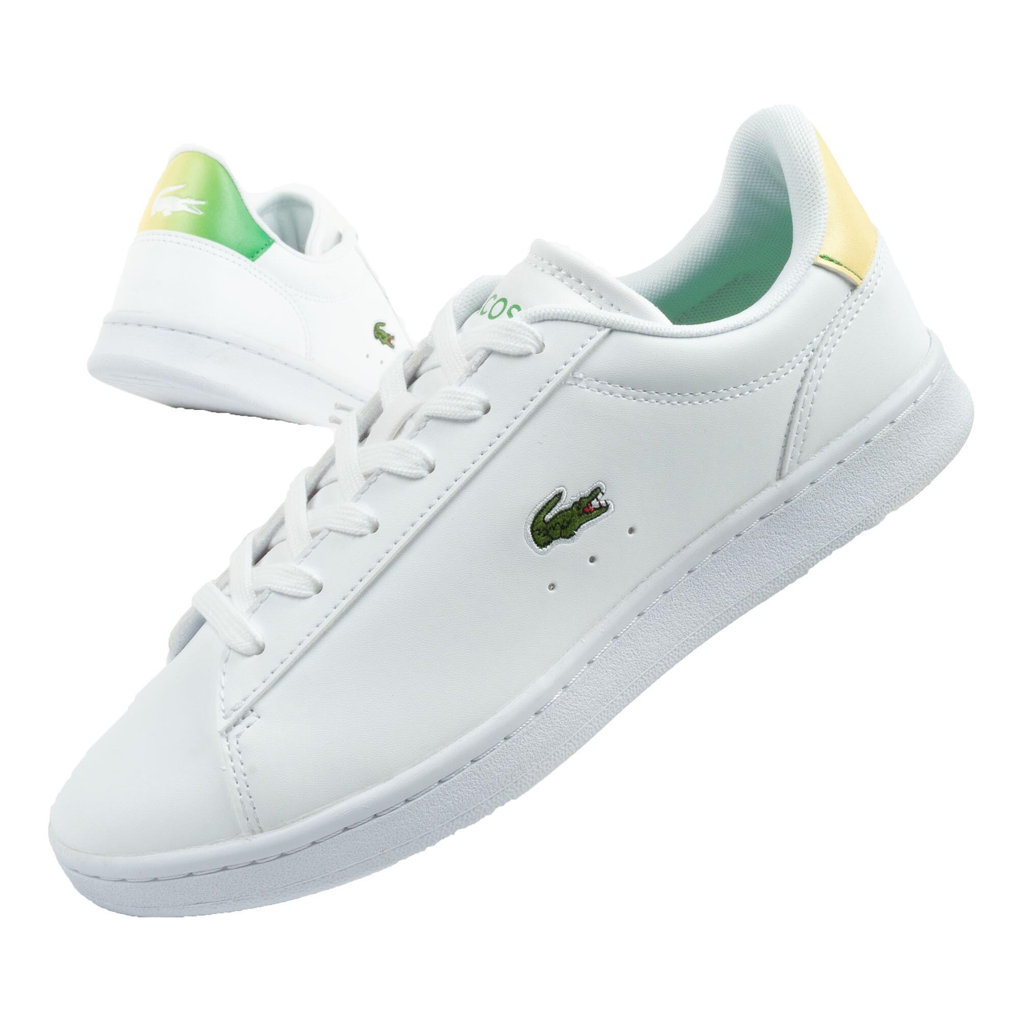 Lacoste - Chaussures De Sport Pour Femmes Lacoste Carnaby [749suj0002082] Baskets - Baskets - Blanc|jaune|vert - Decathlon