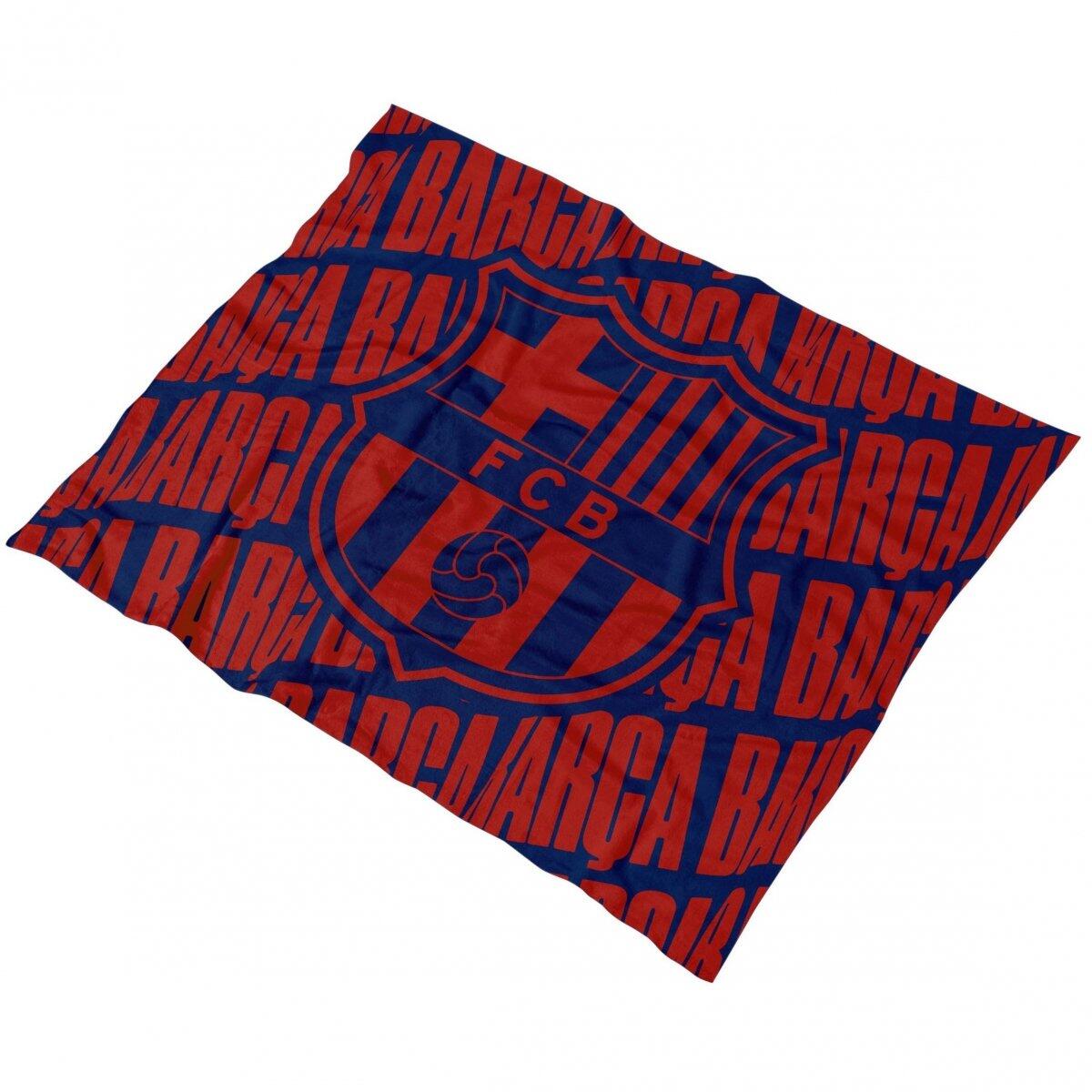 FC Barcelona koc 150x200 blanket logo wielokolorowy