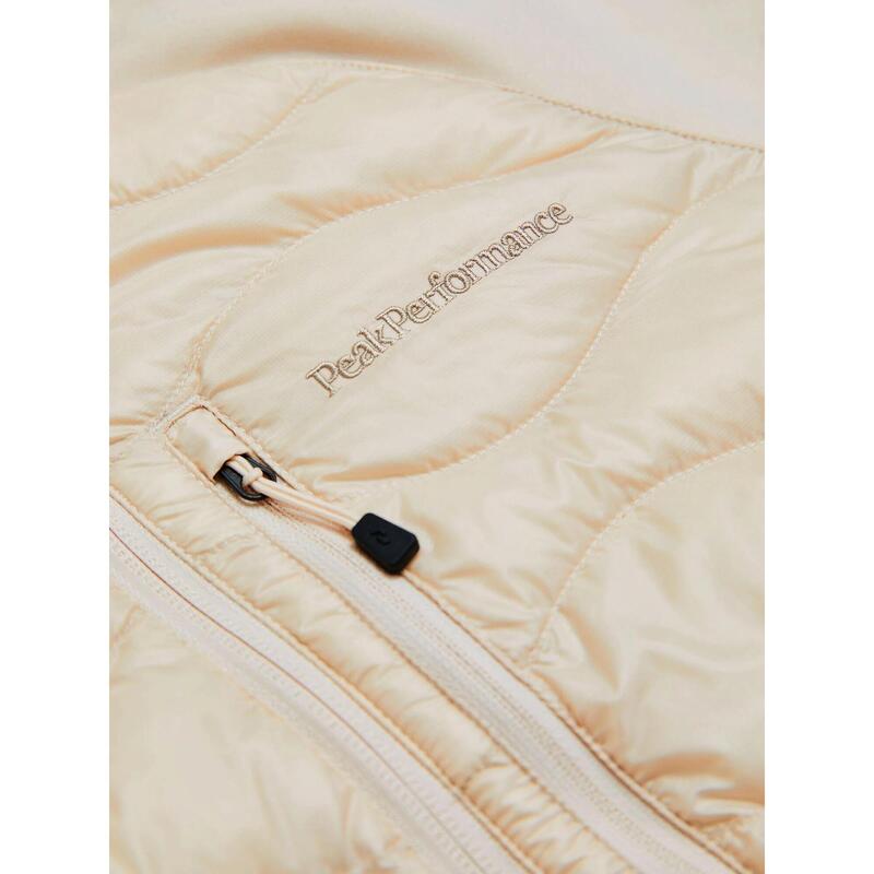 Kurtka Peak Performance puchowa damska Helium Down Hybrid Hood beżowa - L