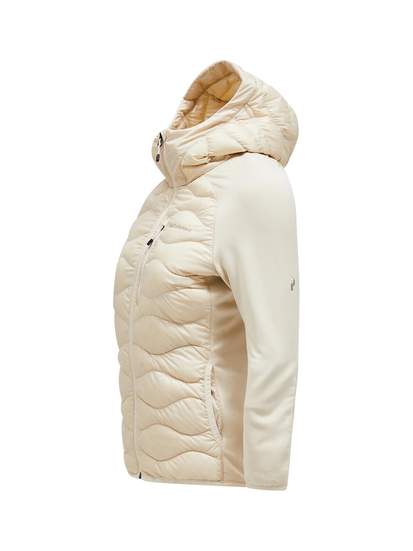 Jacke W Helium Down Hybrid Hood-SAND FOG 5/6