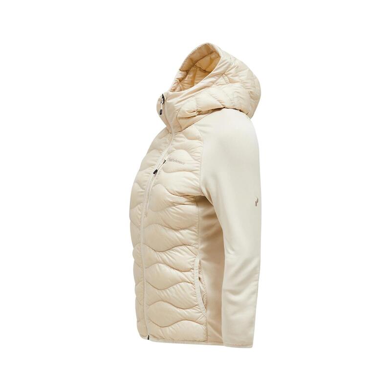 Kurtka Peak Performance puchowa damska Helium Down Hybrid Hood beżowa - L