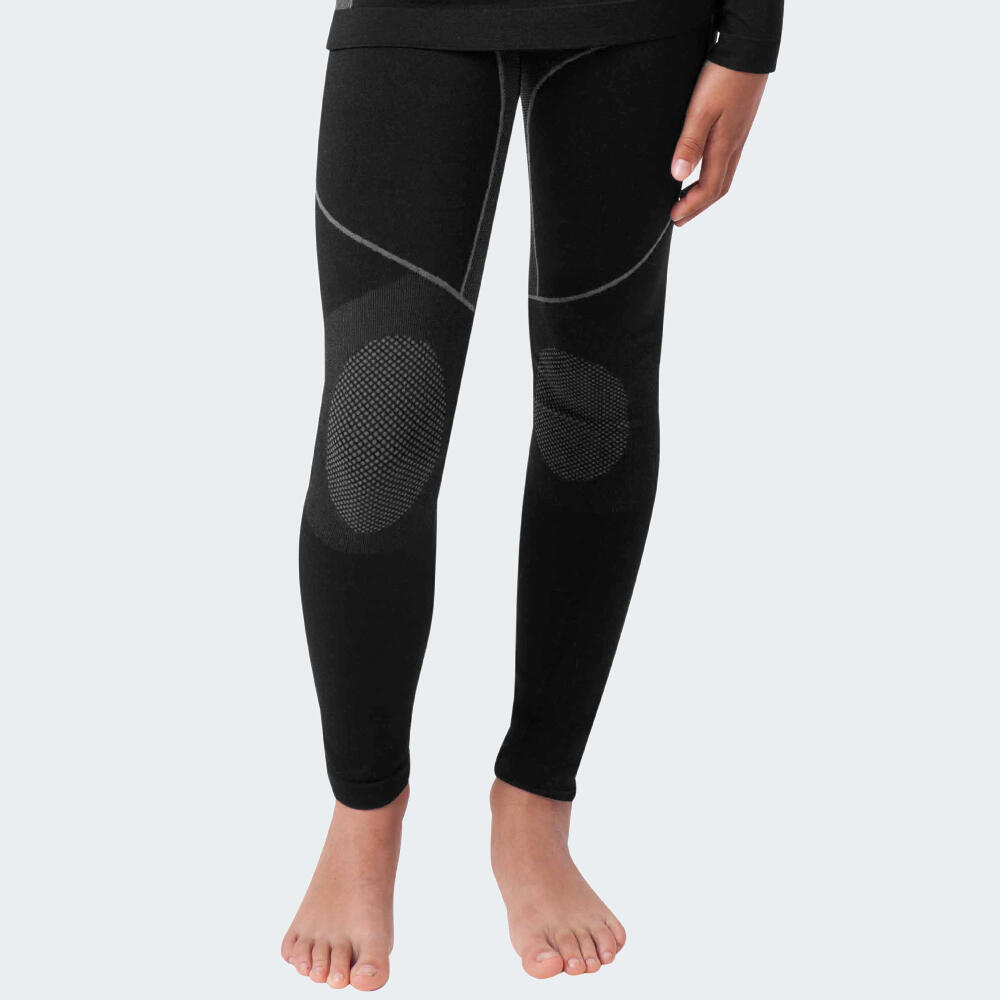 Set di biancheria intima termica senza cuciture Ragazzi Nero