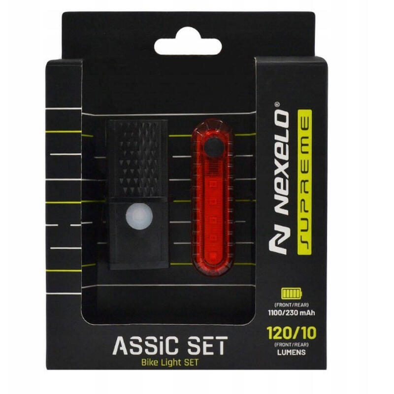 Zestaw lampek rowerowych Led Nexelo Supreme