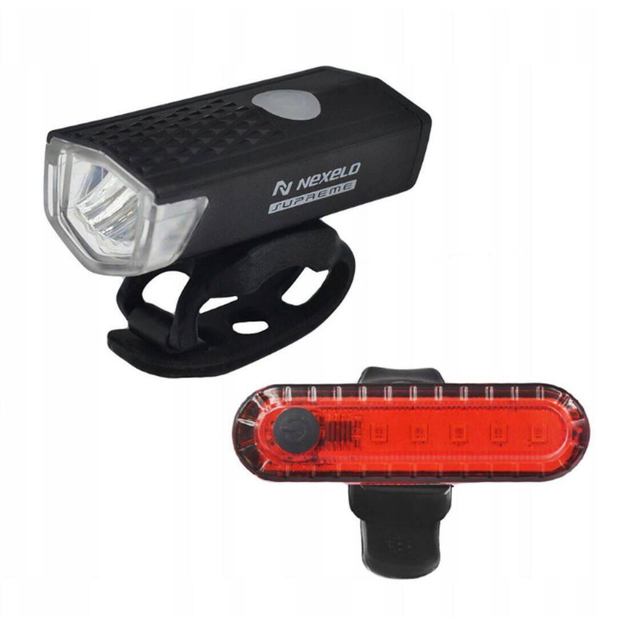 Zestaw lampek rowerowych Led Nexelo Supreme