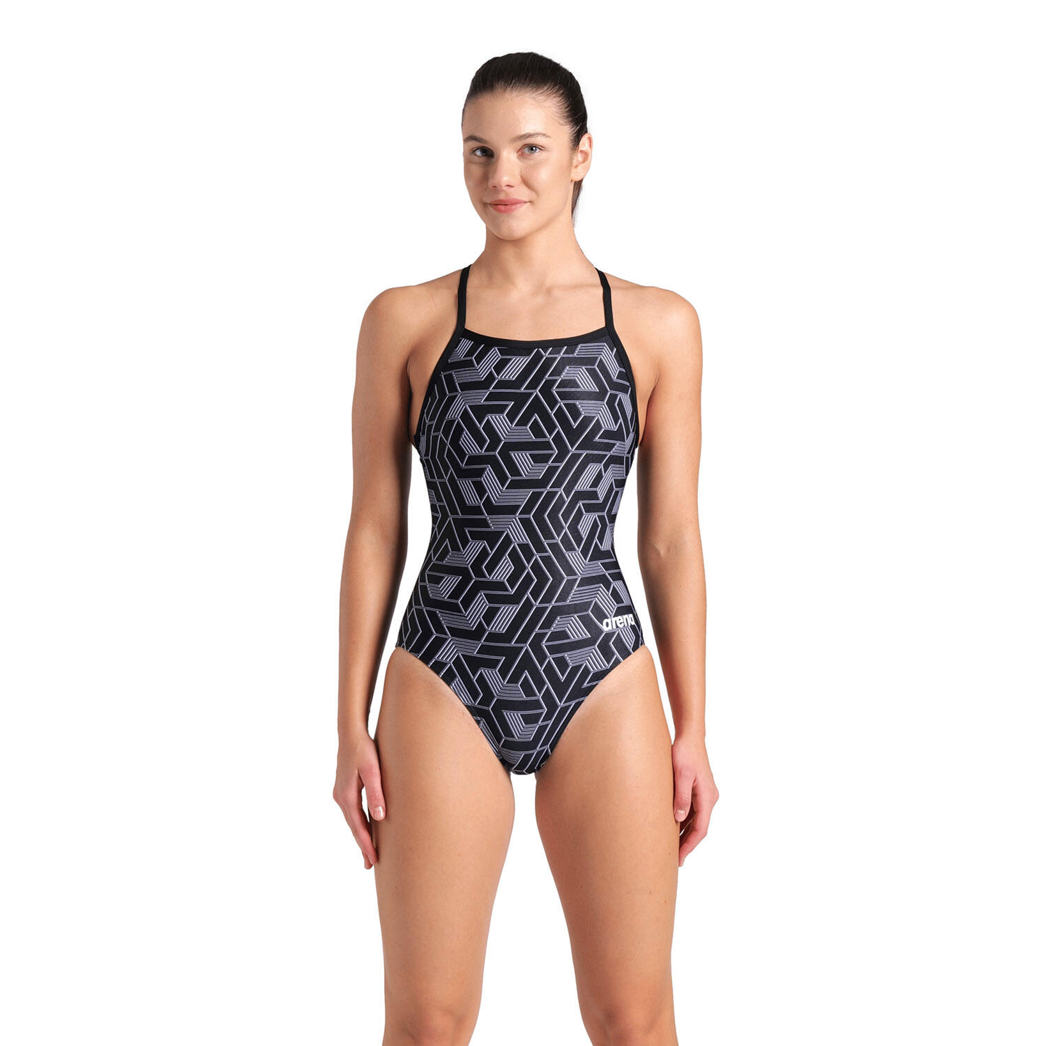 Arena Costume Donna Escape Lightdrop Back Squadra Nero Preto da Decathlon