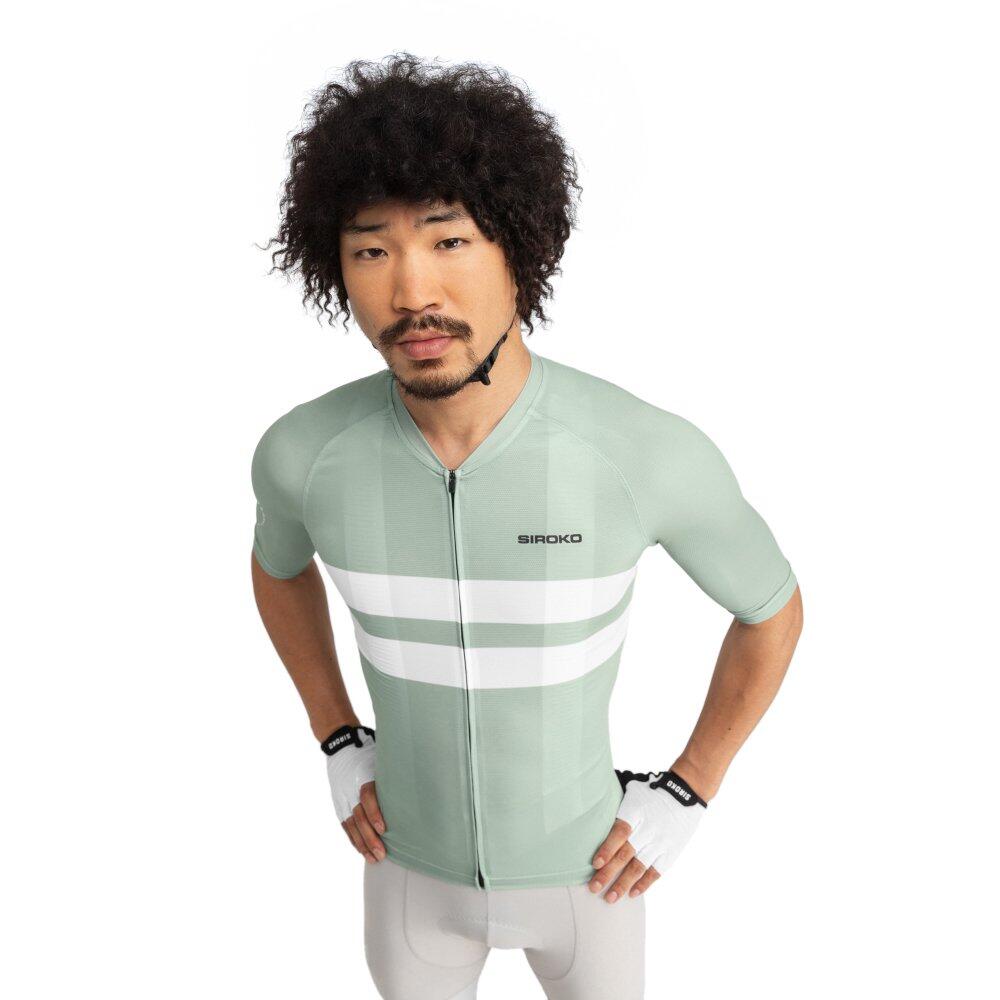 Men Cycling 's ultralightweight jersey M3 Mustair Ash Green